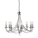 Searchlight 6348-8SS Maypole 8Lt Pendant - Satin Silver Metal