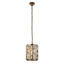 Searchlight 6581-1AB Bijou Pendant - Antique Brass Metal & Champagne Glass