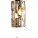 Searchlight 6582-2AB Bijou 2Lt Wall Light - Antique Brass Metal & Champagne Glass