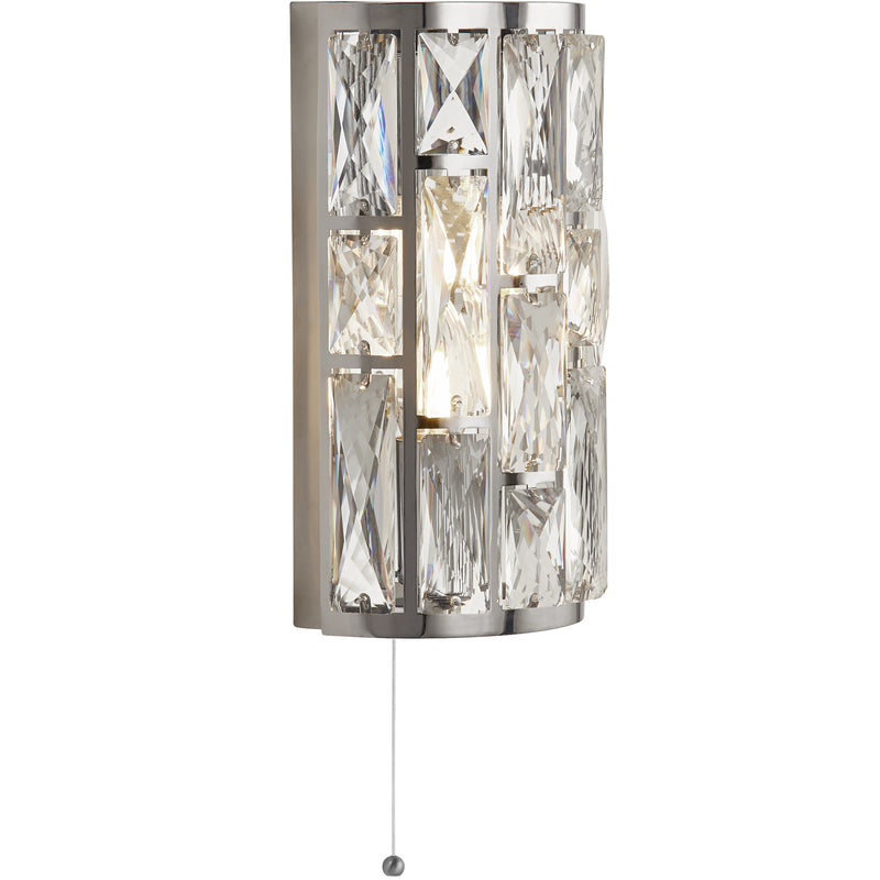 Searchlight 6582-2CC Bijou  2Lt Wall Light  - Chrome Metal & Crystal Glass