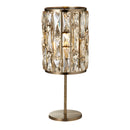 Searchlight 6584AB Bijou Table Lamp - Antique Brass Metal & Champagne Glass
