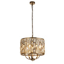 Searchlight 6585-5AB Bijou 5Lt Pendant - Antique Brass Metal & Champagne Glass