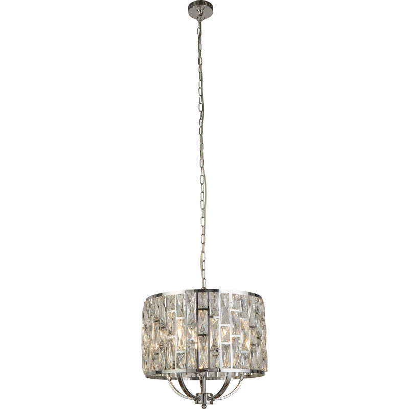 Searchlight 6585-5CC Bijou  5Lt Pendant - Chrome Metal & Crystal Glass