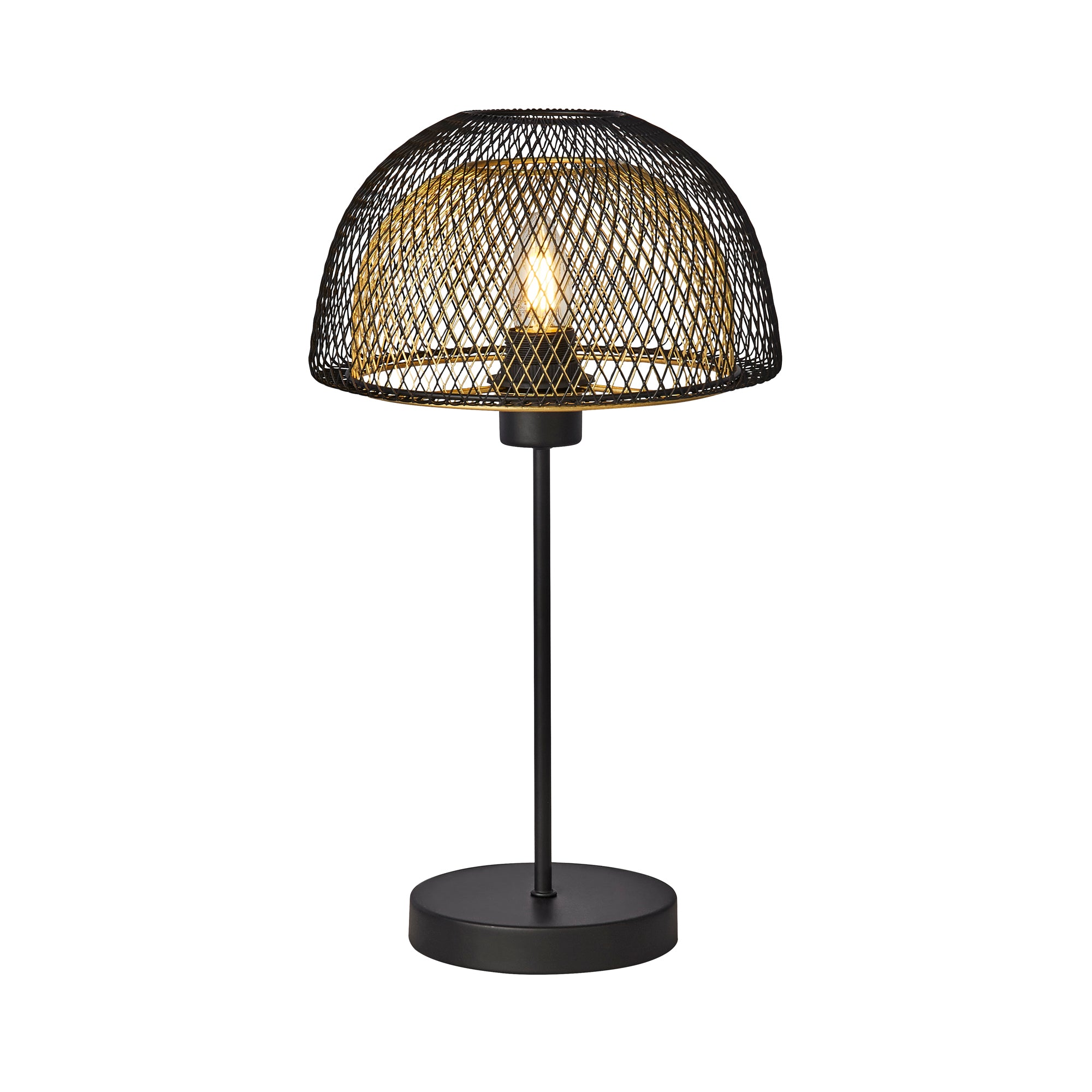 Searchlight 6848BGO Honeycombe Table Lamp - Black & Gold Metal ...