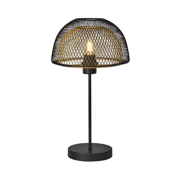 Searchlight 6848BGO Honeycombe Table Lamp  - Black & Gold Metal