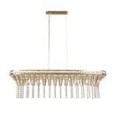 Searchlight 68510-8SB Gemma 8Lt Bar Pendant - Satin Brass & Clear Crystal
