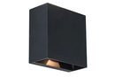 Lutec 5104003012 gemini beams ip54 integrated led wall light in matt black 400 lumen 3000k