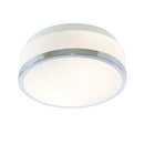 Searchlight 7039-23CC Cheese 2Lt Flush - Chrome Metal & White Glass