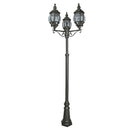 Searchlight 7173-3 Bel Aire Outdoor Post - Black Metal & Clear Glass