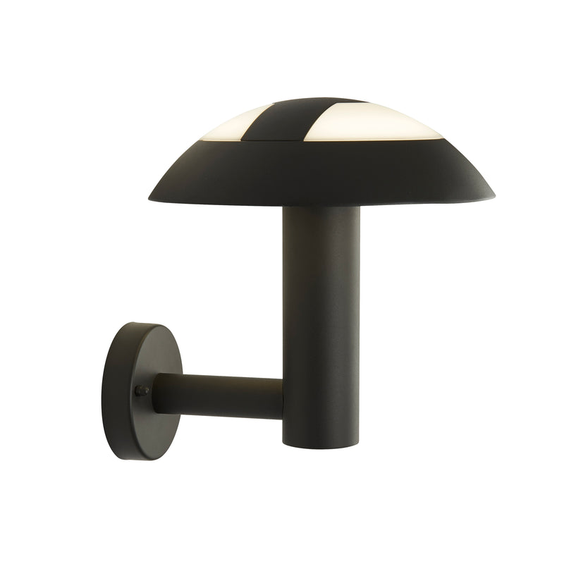 Searchlight 7263GY Mushroom Outdoor Wall Light- Grey Metal & Opal Polycarbonate