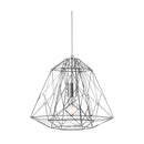 Searchlight 7271CC Geometric Cage Ceiling Pendant - Chrome Metal