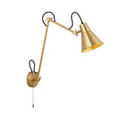 Searchlight 7403PB Swing Arm Wall Light - Brass Metal
