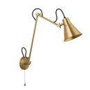 Searchlight 7403PB Swing Arm Wall Light - Brass Metal