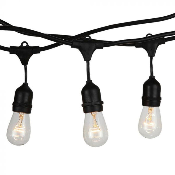 LUMiLiFe S17286 10 Light LED Outdoor String Filament Fitting (Bulbs Included) in Black - Supreme - Falcon Electrical