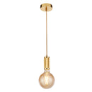 Searchlight 77651GO Suspension Cable - Knurled Gold Metal & Gold Braided Cable