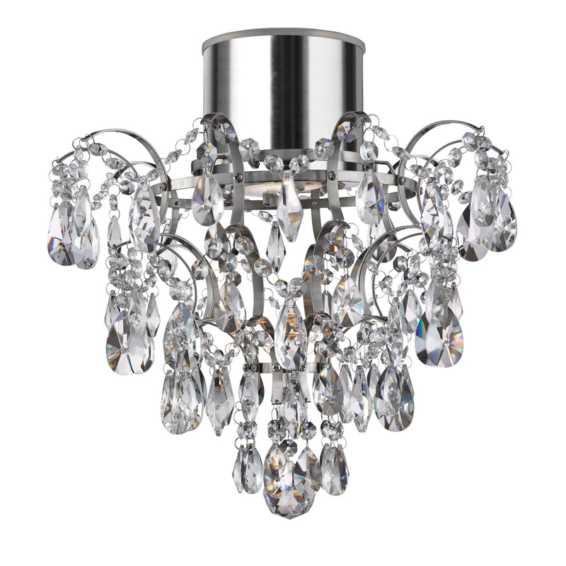 Searchlight 7901-1CC-LED Belle Chandelier  - Chrome Metal & Clear Crystal