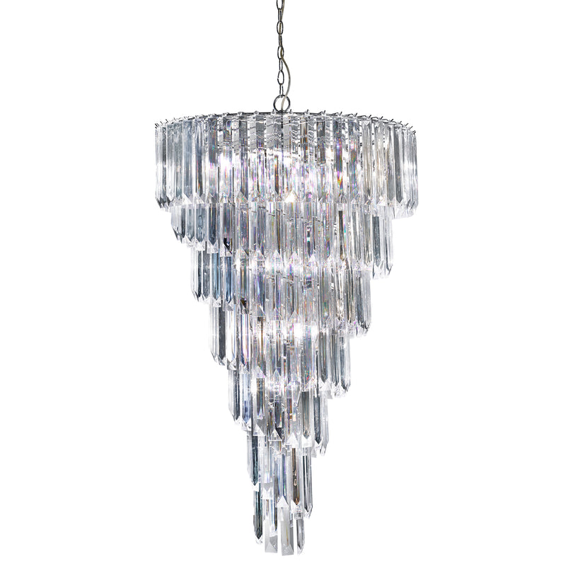 Searchlight 7999-9CC Sigma  9Lt Chandelier - Chrome Metal & Acrylic