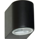 Searchlight 8008-1BK-LED Eiffel Outdoor Wall Light-Black Metal, Clear & Frosted Glass