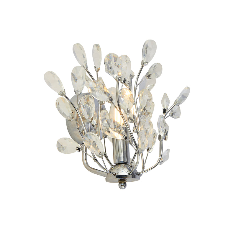 Searchlight 8011-1CC Bouquet 7Lt Wall Light - Chrome & Crystal Glass