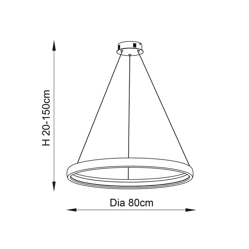 Endon 80628 Staten 1lt Pendant