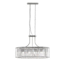 Searchlight 8095-5CC Victoria  5Lt Pendant - Chrome Metal & Clear Crystal