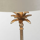 Searchlight 81210GY Palm Table Lamp - Antique Nickel Metal & Grey Velvet Shade