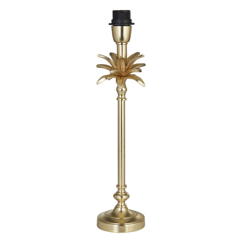 Searchlight 81210SB Base Only -Palm Table Lamp - Satin Brass Metal