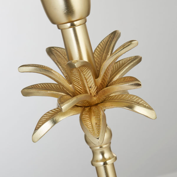 Searchlight 81210SB Base Only -Palm Table Lamp - Satin Brass Metal