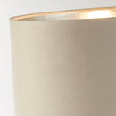 Searchlight 81214TA Whitby Table Lamp - Chrome Metal & Taupe Velvet Shade