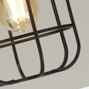 Searchlight 81952-1BK Vision Flush - Matt Black Metal & Wood