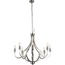 Searchlight 82918-8SS Lodge 8Lt Pendant - Satin Silver Metal