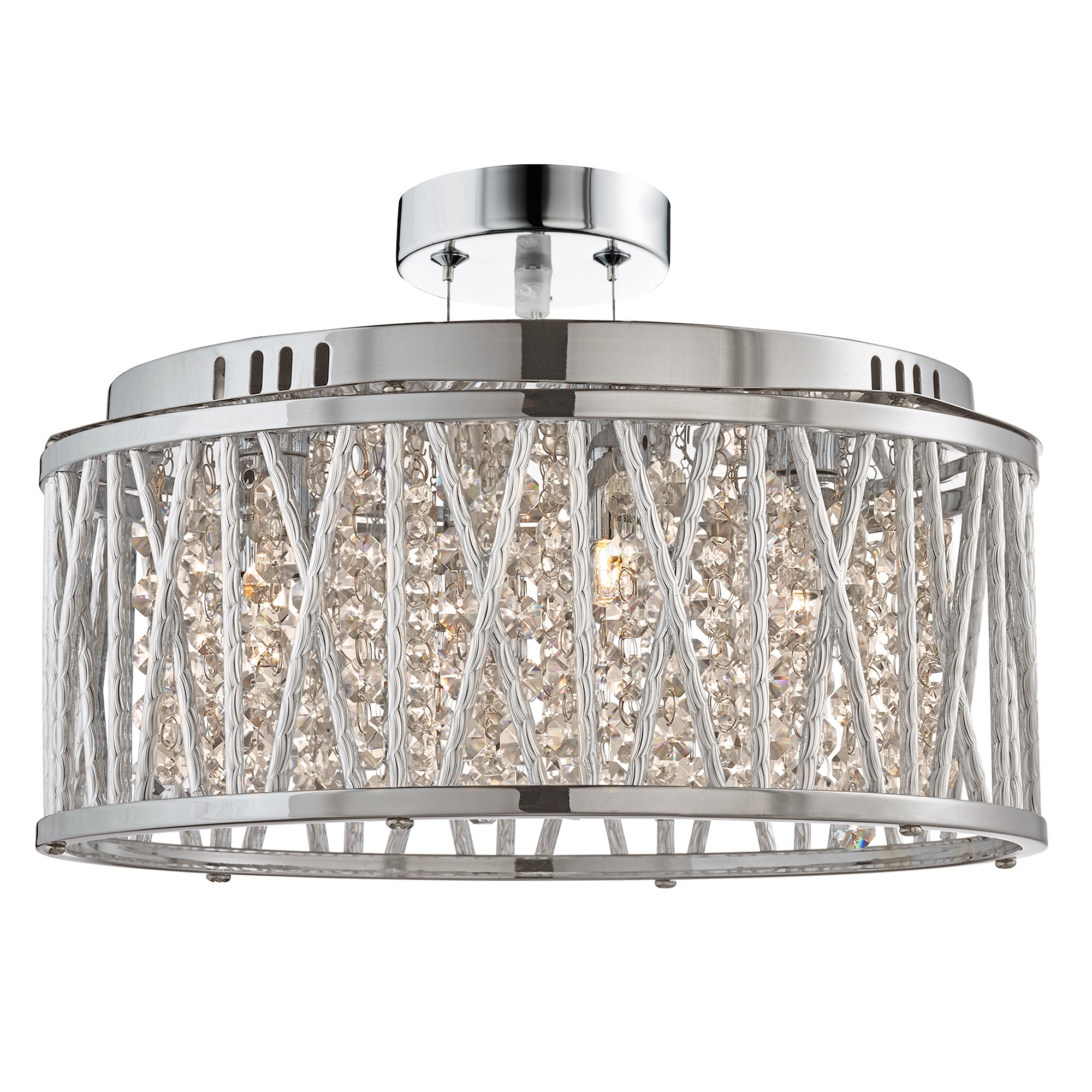 Searchlight 8335-5CC Elise 5Lt Pendant/Semi-Flush - Chrome & Crystal ...