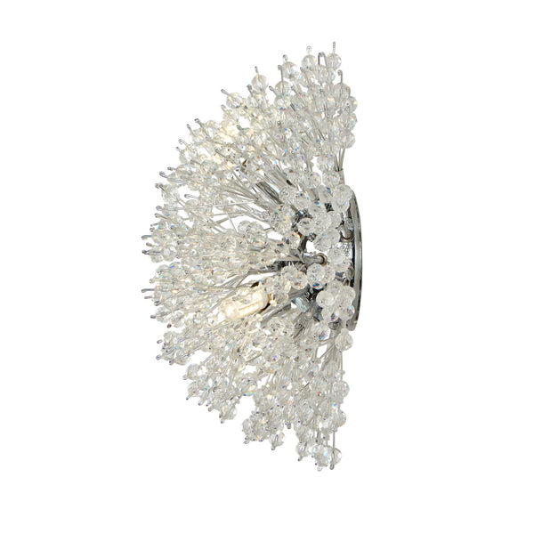 Searchlight 83420-3CC Sunburst 3Lt Wall light - Chrome Metal & Glass Beads