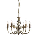 Searchlight 8396-6 Zanzibar 6Lt Pendant - Antique Brass Metal