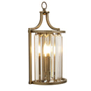 Searchlight 8571AB Victoria Wall Light - Antique Brass Metal & Clear Crystal