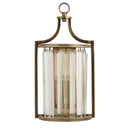 Searchlight 8571AB Victoria Wall Light - Antique Brass Metal & Clear Crystal