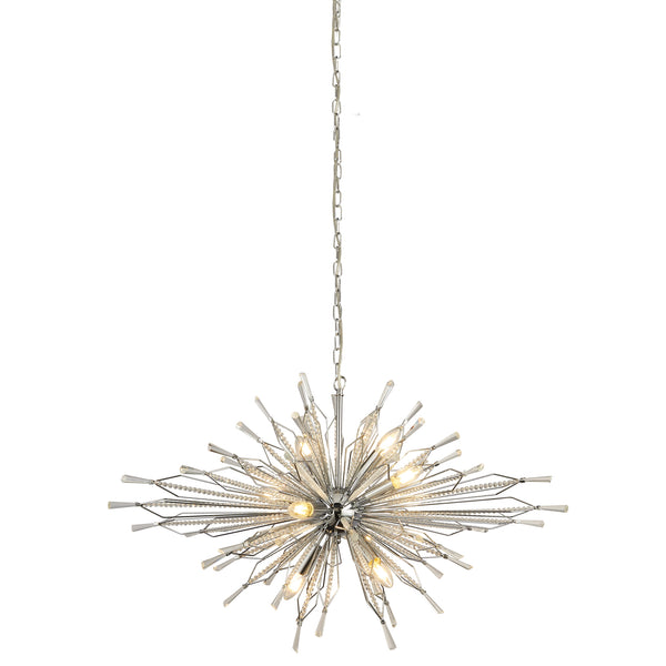 Searchlight 8638-8CC Starburst 8Lt Ceiling Pendant - Chrome & Glass