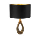 Searchlight 86531BK Bucklow Table Lamp- Antique Brass Metal & Black Velvet Shade - Searchlight - Falcon Electrical UK