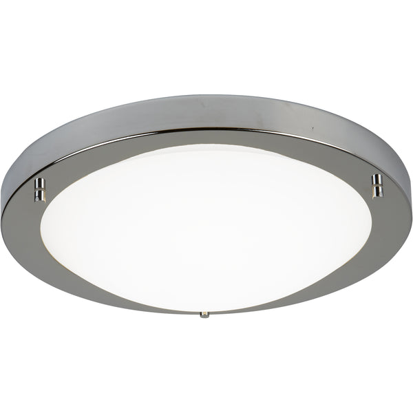 Searchlight 8702SS Geneva  Flush  - Satin Silver Metal & Opal Glass