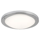 Searchlight 8703SS Geneva LED Flush  -  Satin Silver & Glass, IP44
