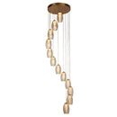 Searchlight 97291-12CP Cyclone 12Lt Pendant - Bronze Metal & Champagne Glass