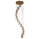 Searchlight 97291-12CP Cyclone 12Lt Pendant - Bronze Metal & Champagne Glass