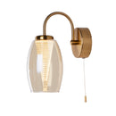 Searchlight 97292-1CP Cyclone Wall Light - Bronze Metal & Champagne Glass