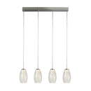 Searchlight 97292-4CL Cyclone 4Lt Bar Pendant - Chrome & Clear Glass