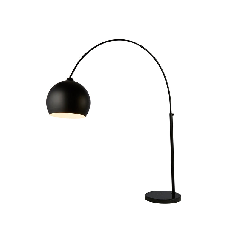 Searchlight 98011BK Giant Arc Floor Lamp - Matt Black Metal