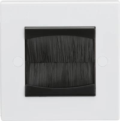 Knightsbridge MLA NETBRUSH2 1G Brush faceplate (assembled) - Knightsbridge MLA - Falcon Electrical