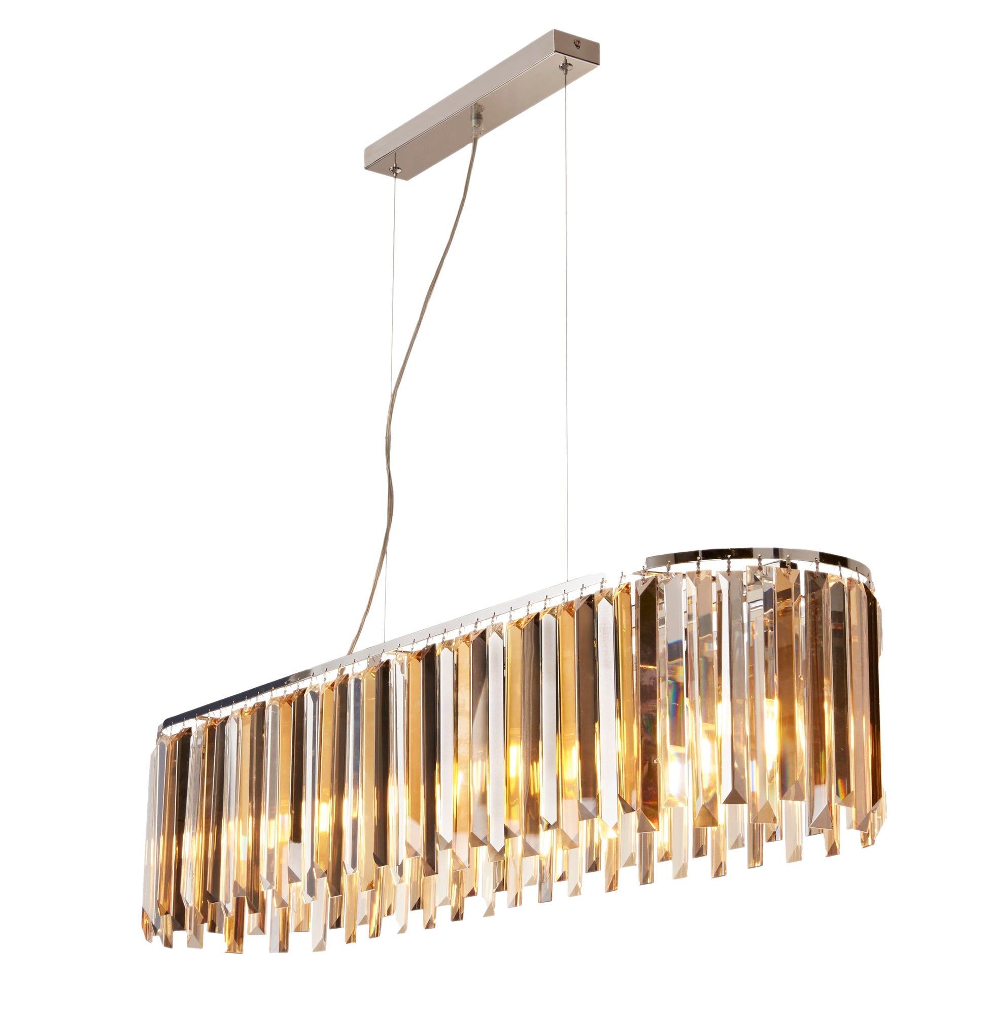 Searchlight 9838-8CC Clarissa 8Lt Pendant - Chrome Metal & Mixed Glass ...