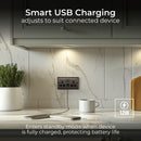 BG NBN22UAC12B Double switched single pole, with USB A + C (12W) - BG - Falcon Electrical