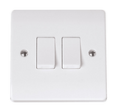 Click Scolmore CCA012 10A 2 Gang 2 Way Switch