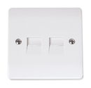 Click Scolmore CCA122 1 Gang  Twin Telephone Socket - Master